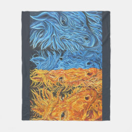 Ewiges Gleichgewicht - Pferde - Zwillingsflam Fleecedecke