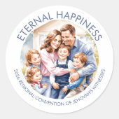 Ewiges Glück für Kinder und Erwachsene Runder Aufkleber (Vorderseite)