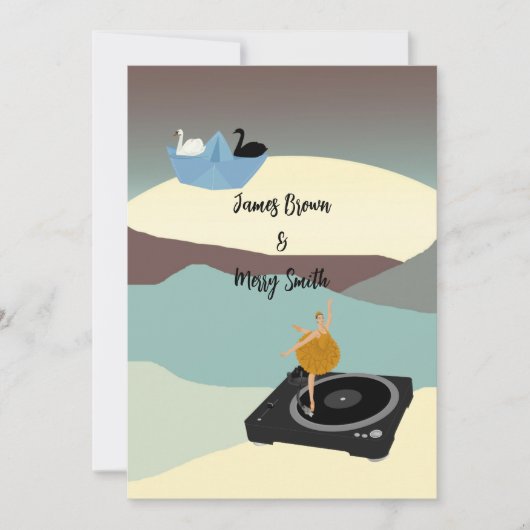 Ewiges Grace Ballet für Liebe und Mondlicht Hochze Einladung (Vorderseite)