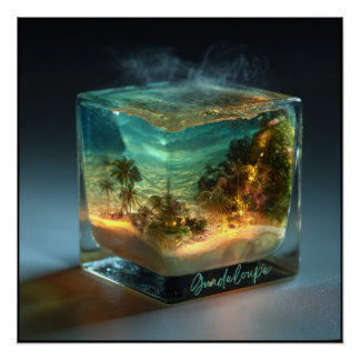 Ewiges Guadeloupe: Eingekapseltes tropisches Parad Poster