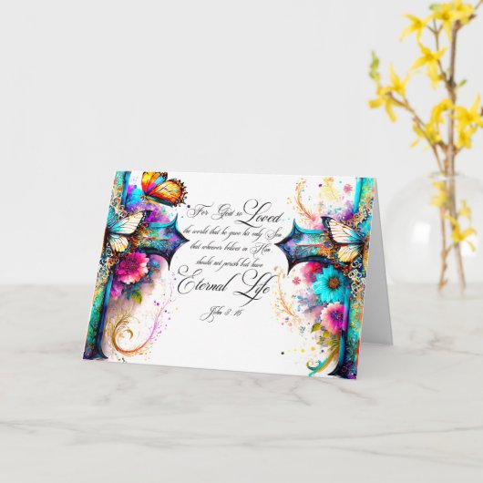 Ewiges Leben Karte (Gelbe Blume)