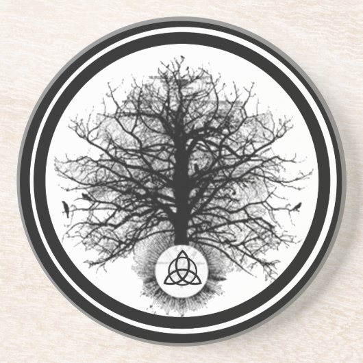 Ewiges Leben Sandstein Untersetzer (Vorne)