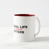 Ewiges Leben spielt eine Rolle Zweifarbige Tasse (VorderseiteRechts)