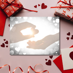 Ewiges Licht der Liebe Valentinstag Feiertagspostkarte