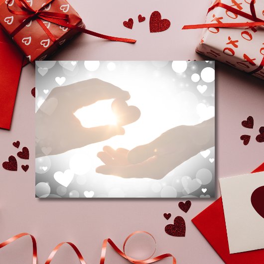Ewiges Licht der Liebe Valentinstag Feiertagspostkarte