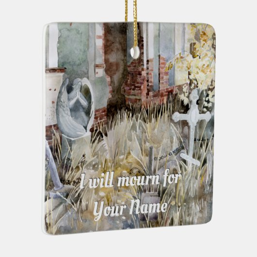 Ewiges Schweigen im Friedhof Keramikornament (Rechts)