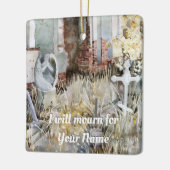 Ewiges Schweigen im Friedhof Keramikornament (Links)