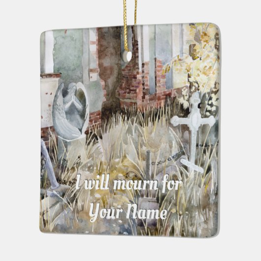 Ewiges Schweigen im Friedhof Keramikornament (Links)