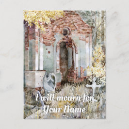 Ewiges Schweigen im Friedhof Postkarte