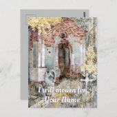 Ewiges Schweigen im Friedhof Postkarte (Vorne/Hinten)