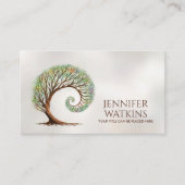 Ewiges Wachstum - Spiralbaum mit goldenem Verhältn Visitenkarte (Vorderseite)