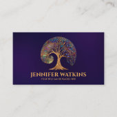 Ewiges Wachstum - Spiralbaum mit goldenem Verhältn Visitenkarte (Vorderseite)