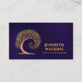 Ewiges Wachstum - Spiralbaum mit goldenem Verhältn Visitenkarte (Vorderseite)