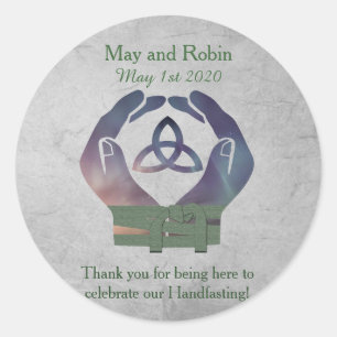 Ewigkeit Handfasting Rundschreiben dankt Ihnen Runder Aufkleber