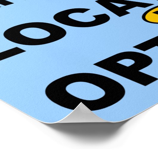 Ewigkeit ist obligatorisch Ort ist optional Plakat (Ecke)