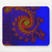 Ewigkeit | Kunst des blauen und roten Fraktals Mousepad (Vorne)