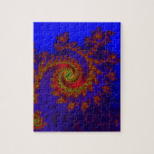 Ewigkeit | Kunst des blauen und roten Fraktals Puzzle (Vertikal)