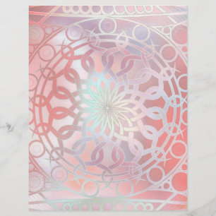 Ewigkeit Mandala Rot und Türkis Flyer