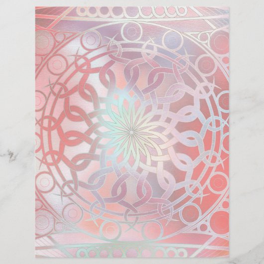 Ewigkeit Mandala Rot und Türkis Flyer (Vorne)