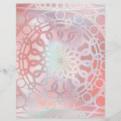 Ewigkeit Mandala Rot und Türkis Flyer (Hinten)
