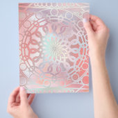 Ewigkeit Mandala Rot und Türkis Flyer (Hand)