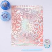 Ewigkeit Mandala Rot und Türkis Flyer (Einzeln)