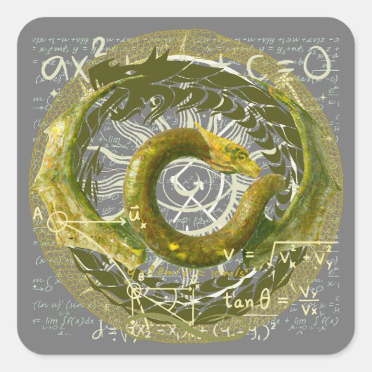 Ewigkeit Quadratischer Aufkleber (Vorderseite)