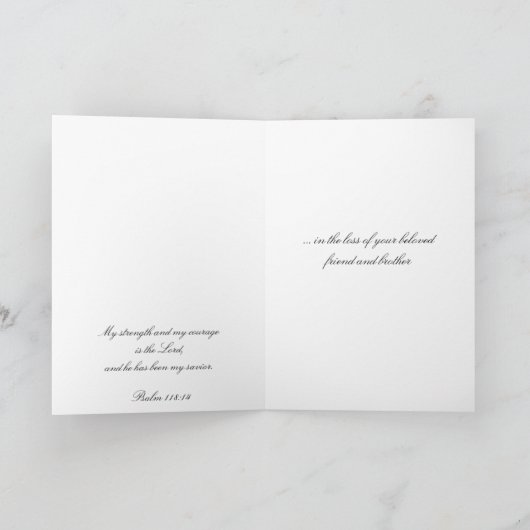 Ewigkeit… Tiefste Beileids-Karte Karte (Innenseite)