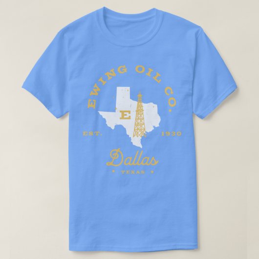 Ewing Oil Co Dallas Texas Est 1930 T-Shirt (Design vorne)