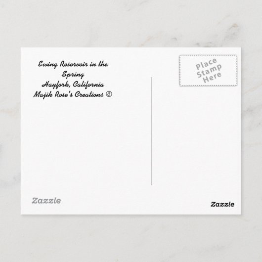 Ewing Reservoir im Frühling... Postkarte (Rückseite)