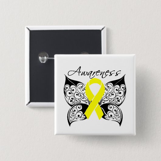 Ewing Sarcoma Butterfly Button (Vorne & Hinten)