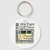 Ewing Sarcoma Dauerhafte Kämpfe Sieg Schlüsselanhänger (Vorderseite)