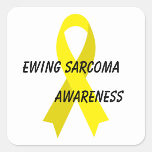 Ewing Sarcoma Yellow Awareness Ribbon von Janz Quadratischer Aufkleber