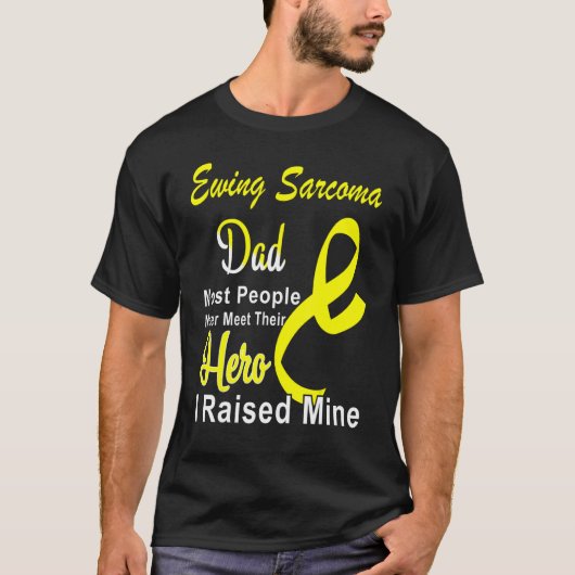 Ewing Sarcomer Awareness Vater Yellow Ribbon Fathe T-Shirt (Vorderseite)