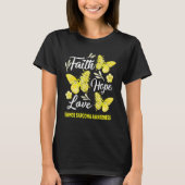 Ewings Sarcoma Awareness Faith Hope Liebe Butterfl T-Shirt (Vorderseite)