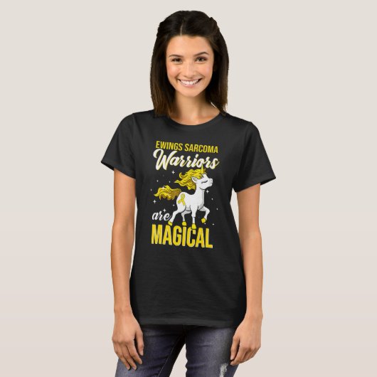Ewings Sarcoma Awareness Warrior Unicorn T-Shirt (Vorne ganz)