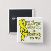 Ewings Sarcoma Cancer werde ich nie aufgeben Button (Vorne & Hinten)