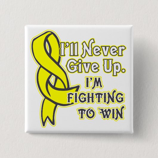Ewings Sarcoma Cancer werde ich nie aufgeben Button (Vorderseite)