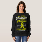 Ewings Sarcomage Awareness Nicht jede Behinderung  Sweatshirt (Vorne ganz)