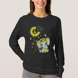 Ewings-Sarkom-Bewusstsein Gelbe Hippie-Sonnenblume T-Shirt
