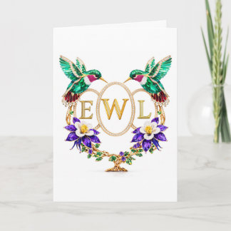 EWL Hummingbird Individuelle Buchstaben Gefaltete Einladung
