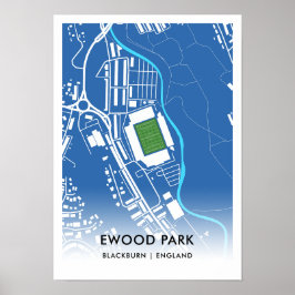 Ewood Park Poster - Zuhause von Blackburn Rovers