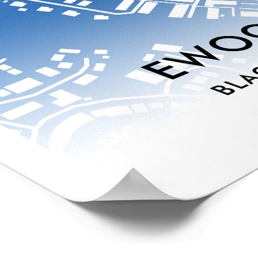 Ewood Park Poster - Zuhause von Blackburn Rovers (Ecke)