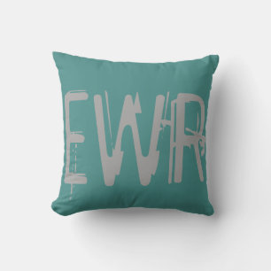 EWR Flughafen Grunge-Typografie Kissen
