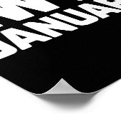 Eww January Funny New Year Winter Mood Meme  Poster (Ecke)