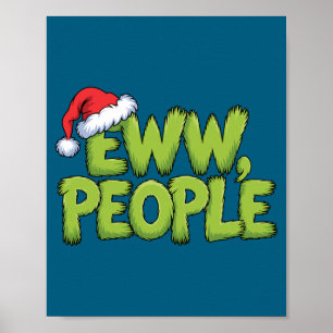 Eww Leute Weihnachtsmann Hut Grün Lustiger Weihnac Poster