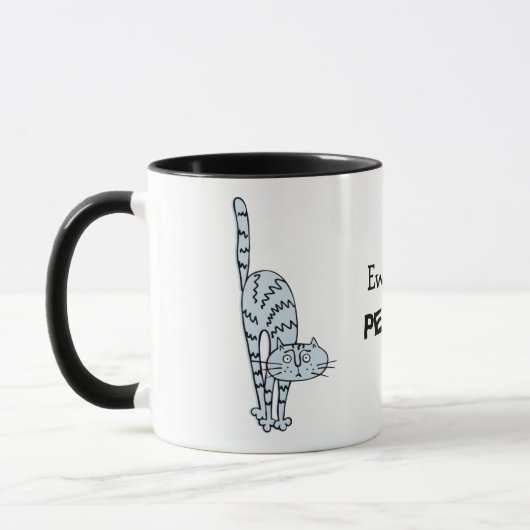 Ewwww...Pepeople Funny Blue Cat Coffee Tasse (Links)