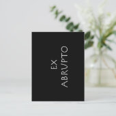 Ex abrupto postkarte (Stehend Vorderseite)