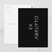 Ex abrupto postkarte (Vorne/Hinten)