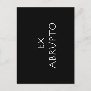 Ex abrupto postkarte